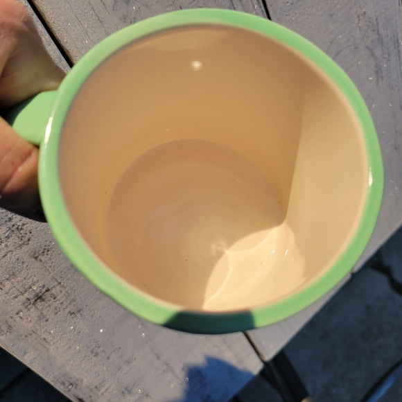 Anthropologie Monogram "W" Mug Green & White ~ Wendy ~ Will ~ Whatever! ~ VGUC - Picture 5 of 14